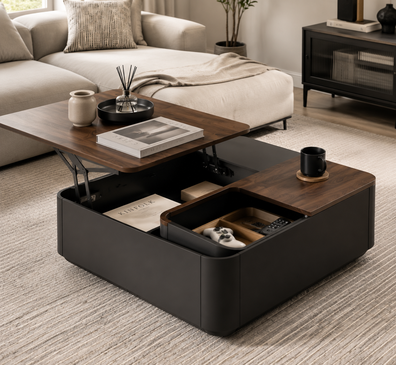 Maveriqo™ Velora Hidden Storage Coffee Table