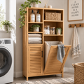 Maveriqo™ Calyra Bamboo Laundry Storage Cabinet